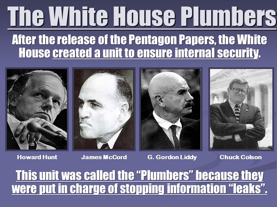 white house plumbers